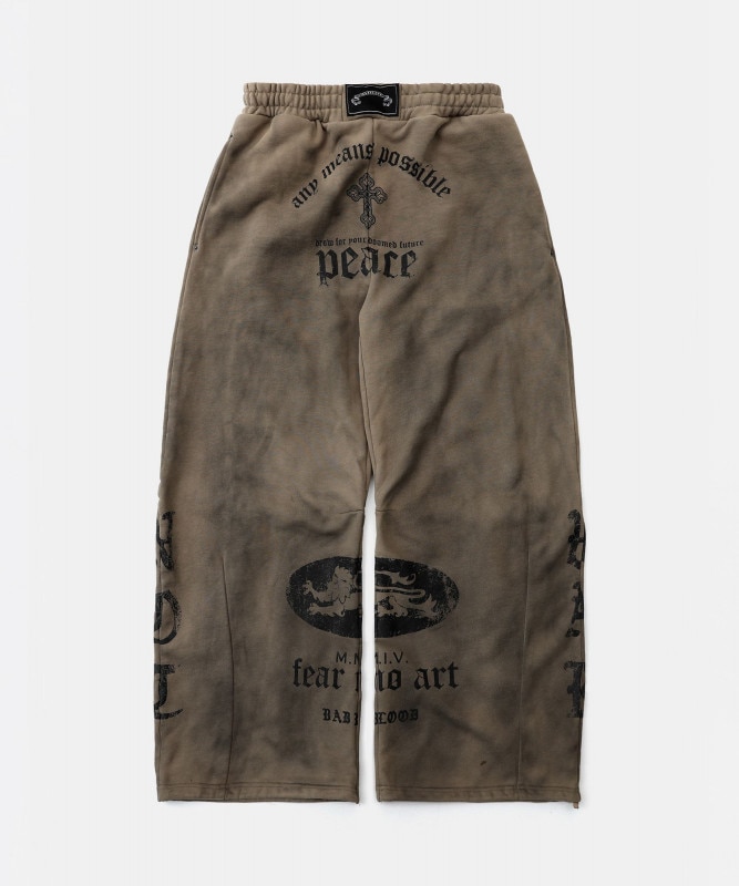 PEACE NOT WARジョガー - ダスティベージュ