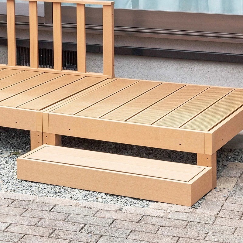 ステップ 単品 ウッドデッキ 人工木 ガーデン 庭 屋外 縁側 ベランダ DIY