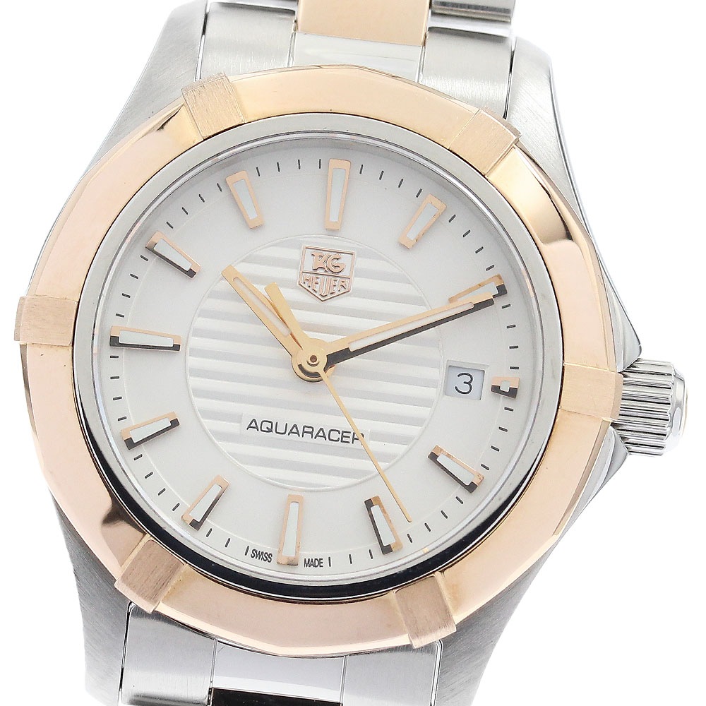 タグホイヤー TAG HEUER WAP1450 アクアレーサー デイト クォーツ レディース 良品 箱・保証書付き_890429【中古】