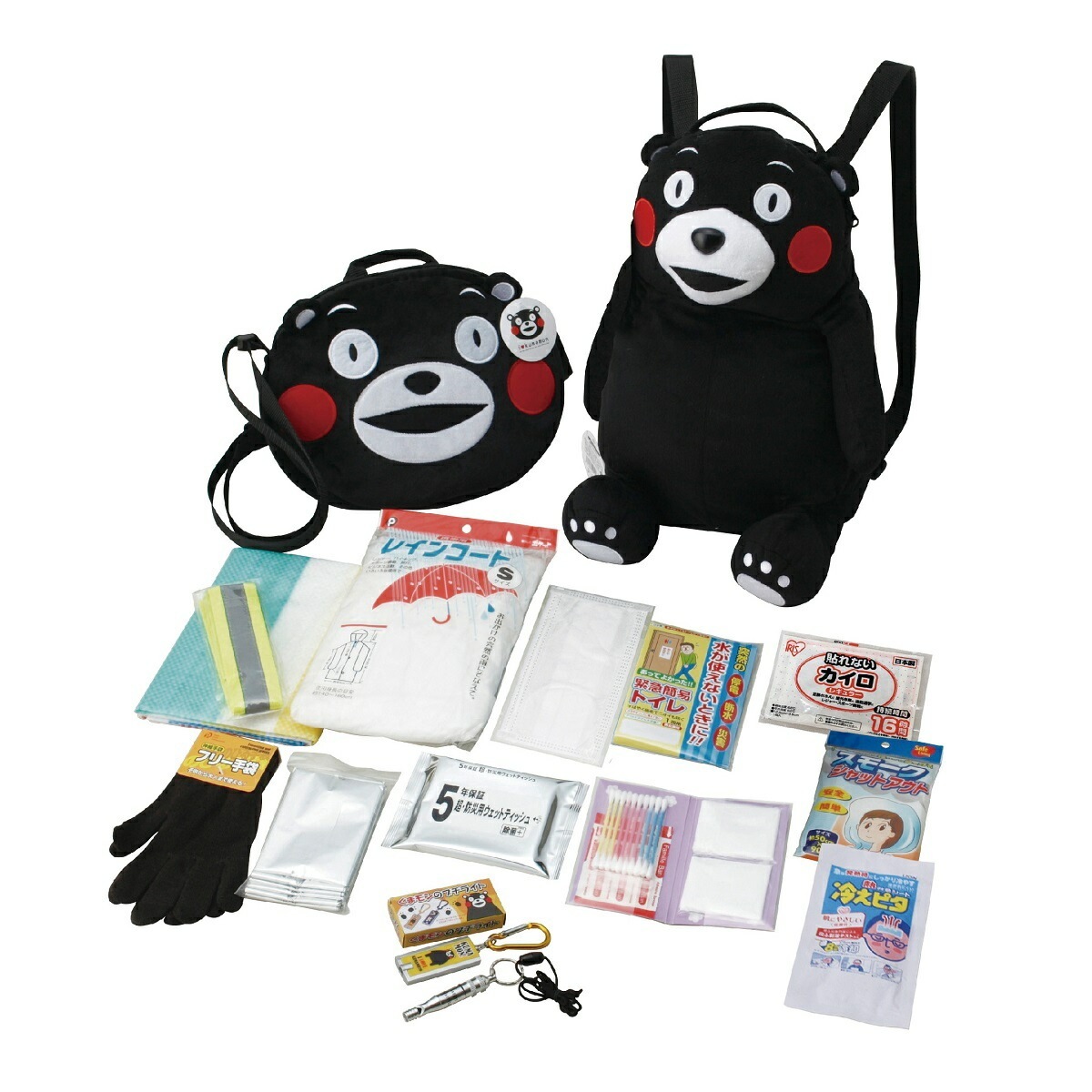 【くまモンの防災グッズ】くまモンの非常持出しリュックセット 【16点】KM-PR / 防災 非常時 リュック 防災カード