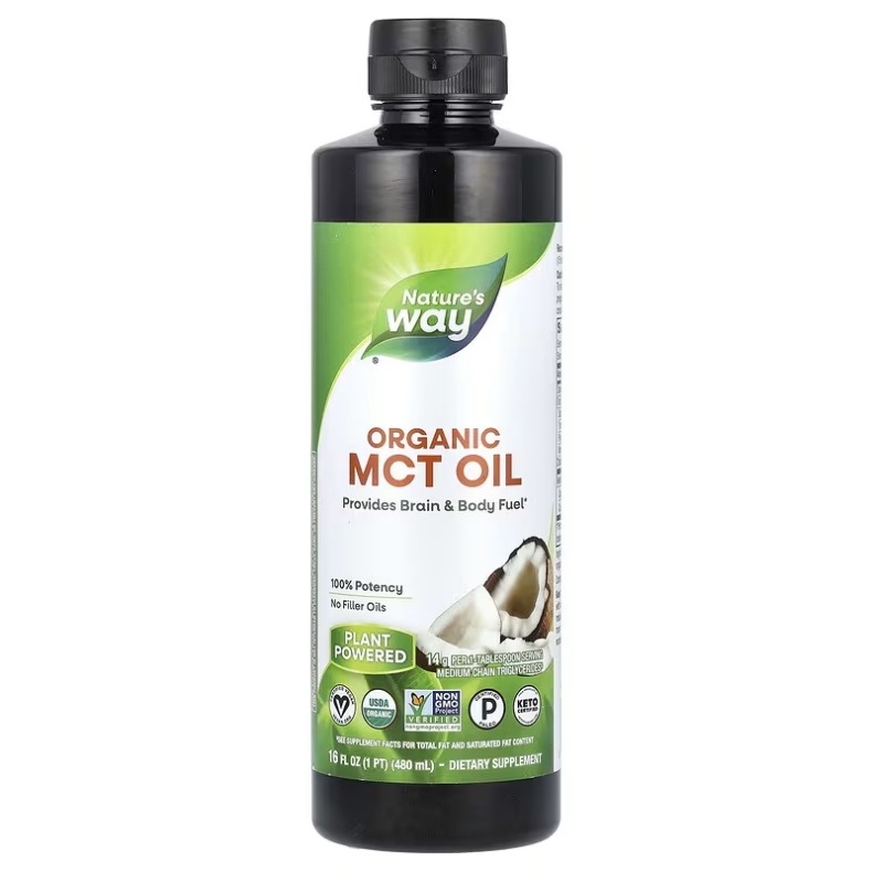 Natures Way オーガニック中鎖脂肪酸トリグリセリドオイル 480ml（16液量オンス）