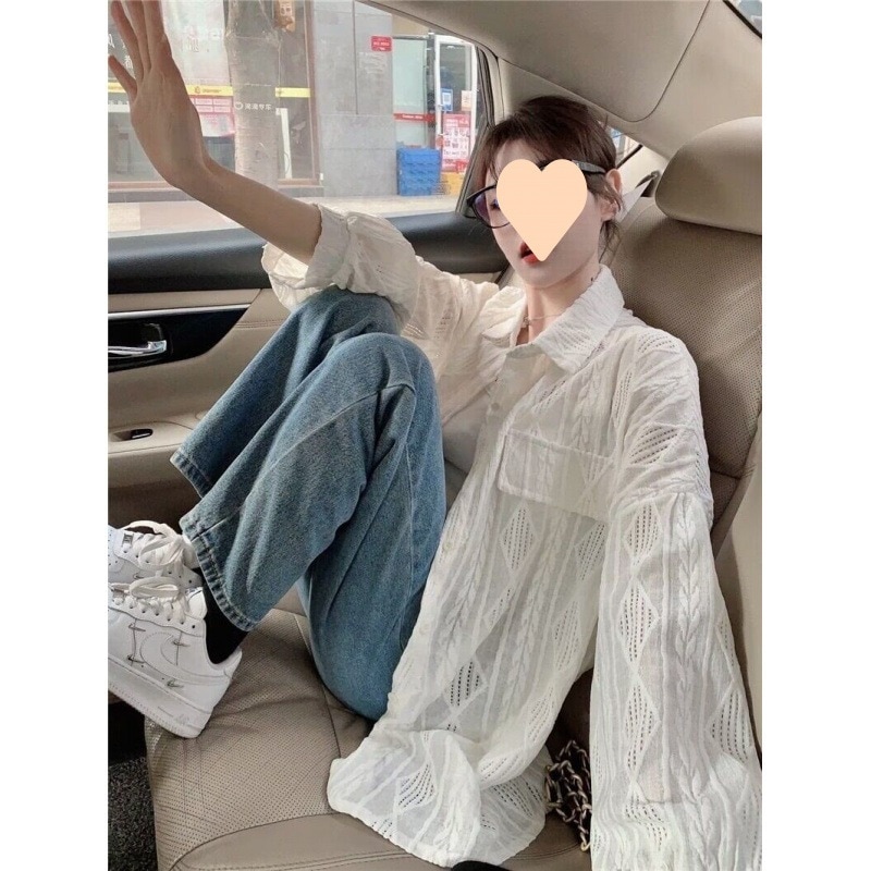 【1つ買うと10つ無料】2025春と夏のカジュアルフックフローファーシャツ女性セクシーな女性のドレッシングホワイトシャツ
