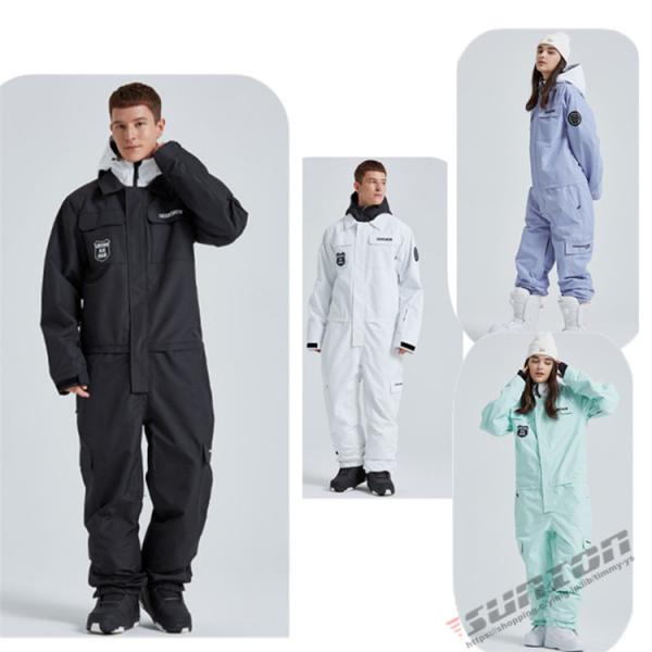 スノーボードウエア ウェア ツナギ ワンピース オールインワン メンズ レディース スキー 防寒フード snow 防風 防寒 保温 スノーボード アウトドア