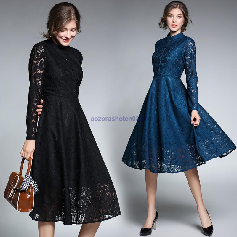 ワンピース 結婚式 パーティードレス 結婚式 ワンピース ドレス お呼ばれ 総レースワンピース レディース きれいめ 二次会 披露宴 30代 40代 ワンピース