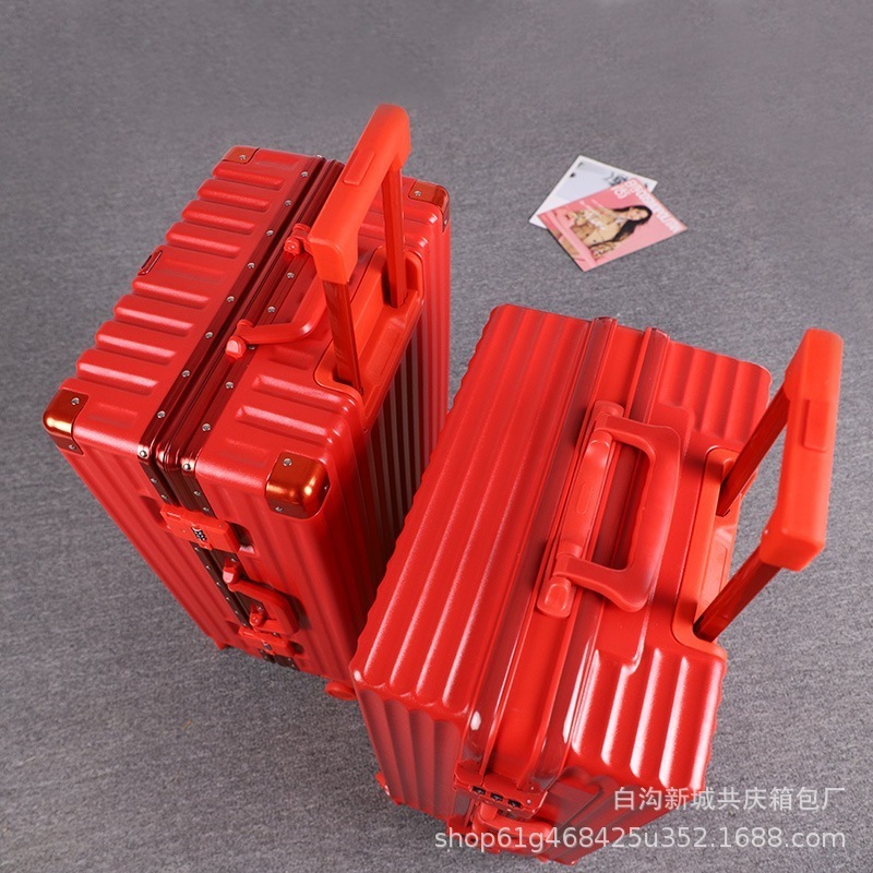 結婚祝いスーツケース嫁入りスーツケース嫁入り道具登録ケースおしゃれ嫁入りアルミフレーム暗号箱キャリーケース女性