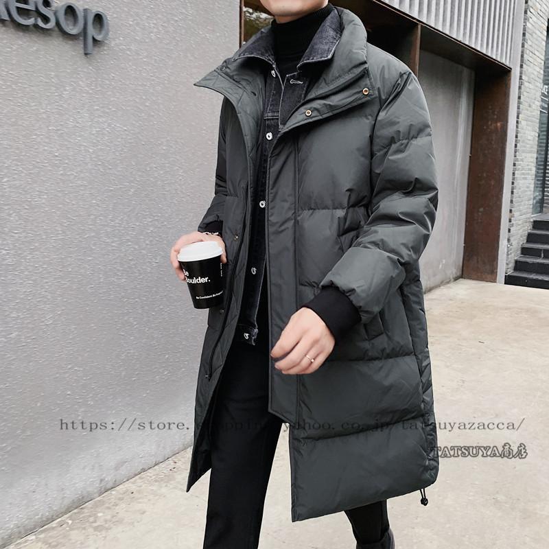 メンズコート 男性用コート 紳士服 ダウンコート フェイクレイヤード 厚手上着 重ね着 通勤 通学 オーバー ロングコート 中綿コート ダウンジャケット アウター