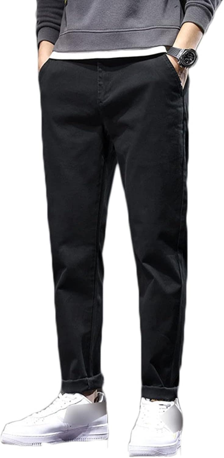 秋冬 チノパンツ 大きいサイズ ロングパンツ メンズ カジュアル イージーパンツ 無地 ビジネスカジュアル ストレッチ ストレッチ スリム フィット 細身 脚長 男性 紳士 長ズボン シンプ