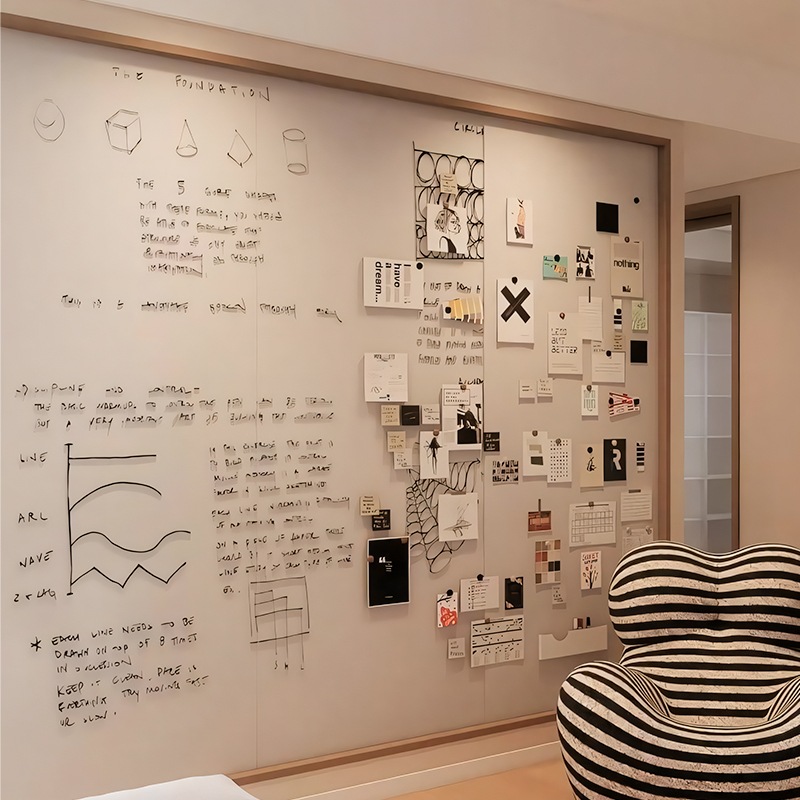 二層磁気ホワイトボードウォールステッカー子供用家庭用磁気ビルディングブロック壁ホワイトボード書き込みボード落書き写真ウォールステッカー壁消去可能防塵小型教育磁気描画ボード黒板壁ステッカー