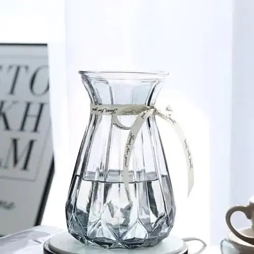 ガラスボトル 装飾おしゃれ 桌上リビング 2個セットインテリア生け花 透明 バブルガラス 花瓶 テーブル食卓 ダイニングテーブル HP-26 コーヒーテーブル