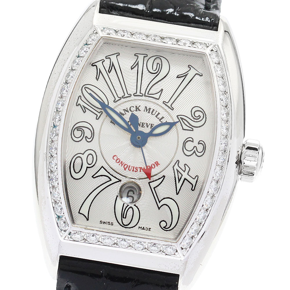 フランクミュラー FRANCK MULLER 8005LD1R コンキスタドール ダイヤベゼル デイト 自動巻き レディース _892561【中古】