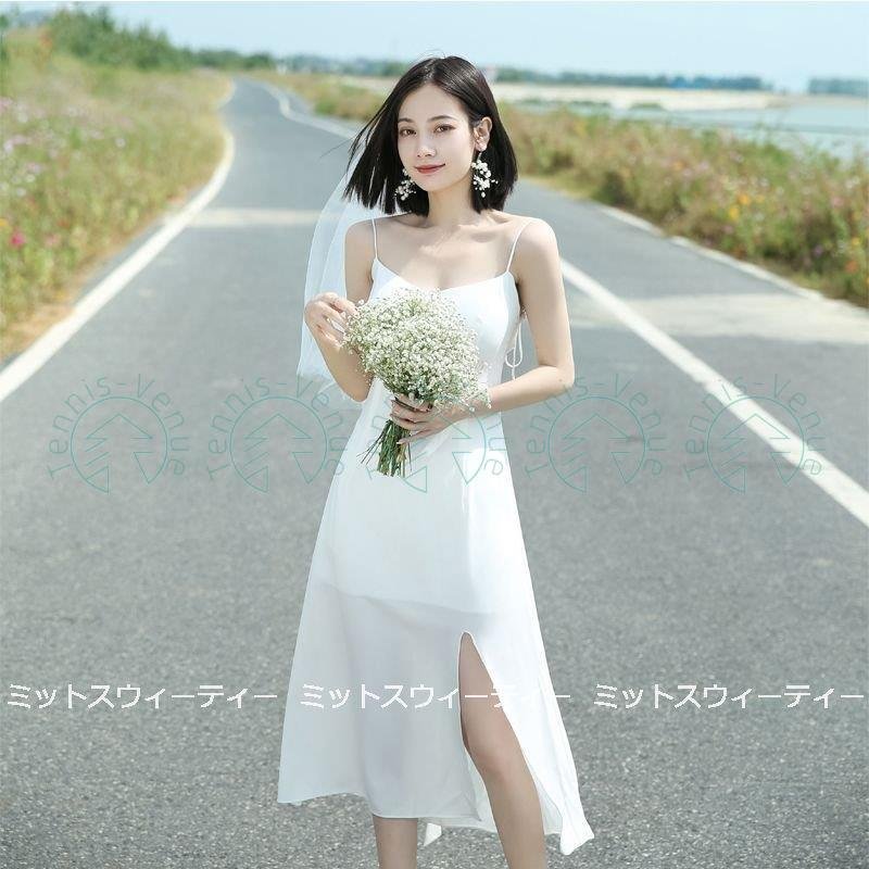 ウェディングドレス 二次会 リゾートドレス 結婚式 ブライダル キャミソール 前撮り 海外挙式 花嫁