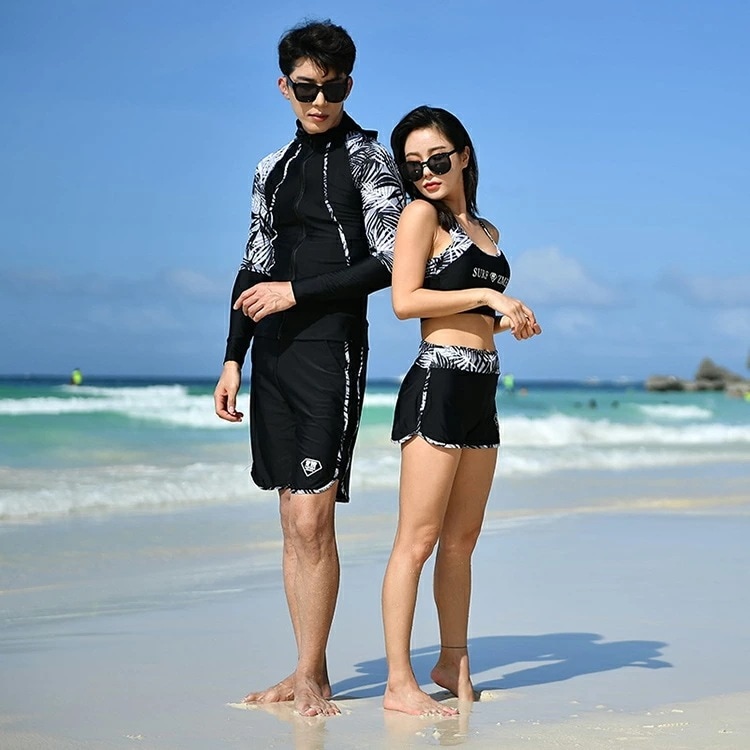 水着ラッシュガード ペアルック カップル カップル水着 上下セット 水着ペア サーフパンツ メンズ水着 男性用 ビーチパンツ みずぎ フィットネス 水着 セパレート オトナ女子 ファッション ラッ