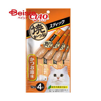 他サイト： いなば CIAO(チャオ) 焼かつおスティック かつお節味 15g (×4本) 3個セットの商品画像
