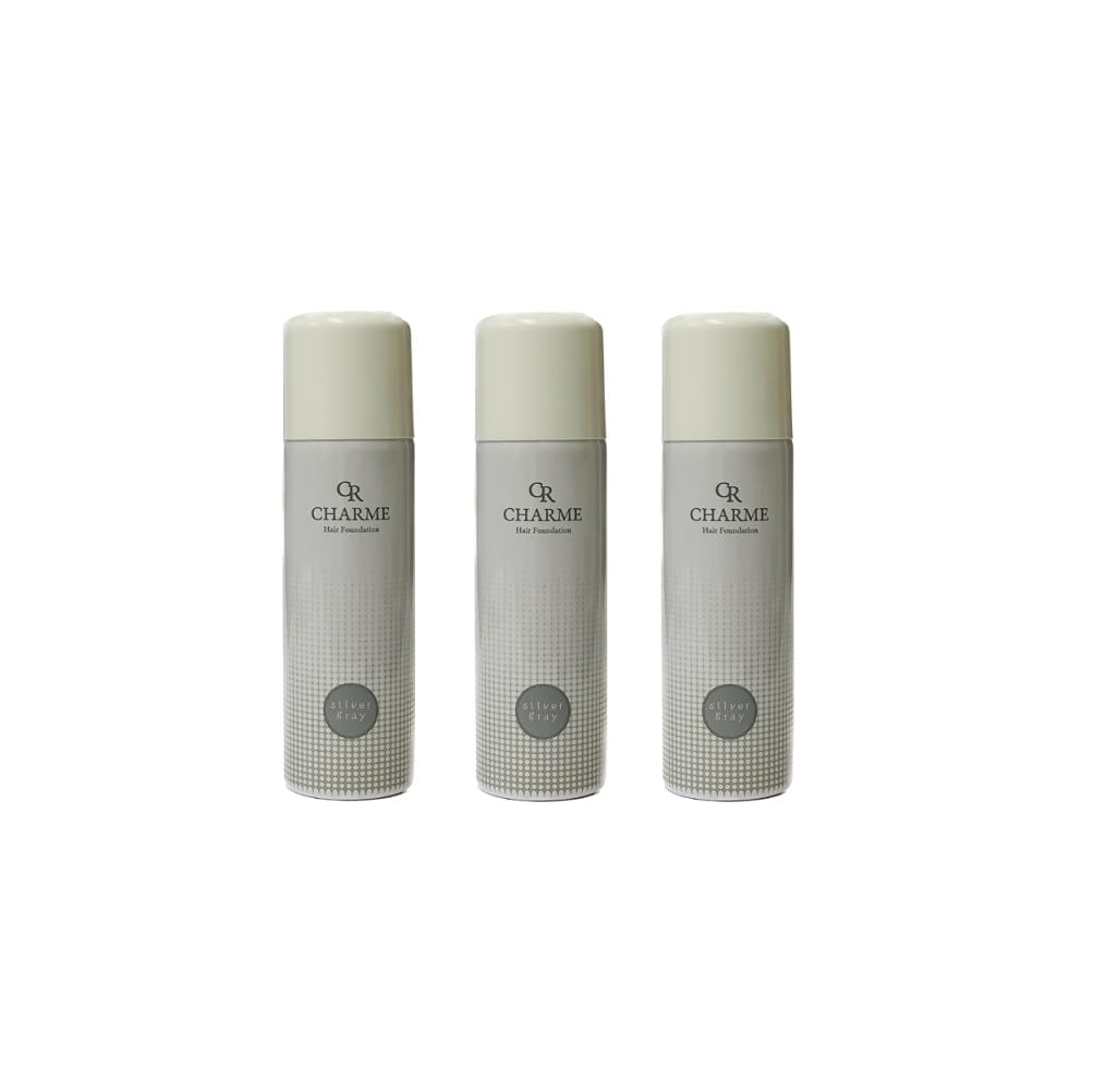 Qoo10最安値挑戦 シャルムヘアーファンデーション 80g シルバーグレー ×3セット