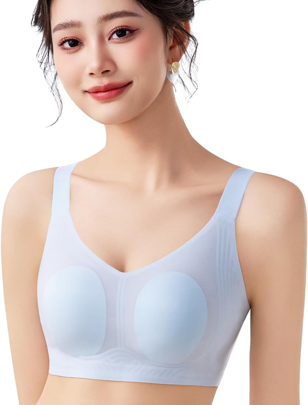 胸を小さく見せるブラノンワイヤーシームレス脇高設計揺れ軽減見痩せ効果ゼリーゲルによる柔らかいサポート垂れた胸補正ソフトサポート自然で快適なシェイプアップ