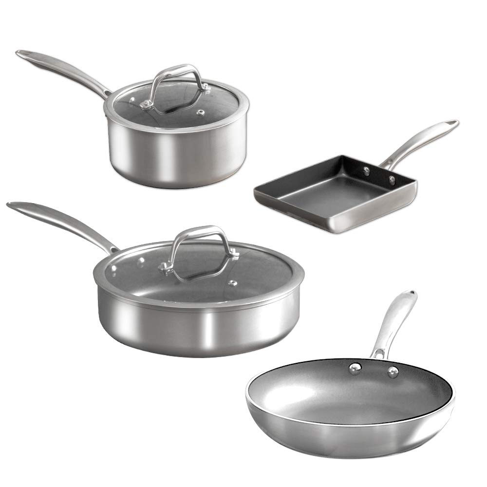 アイリスオーヤマ フライパン 鍋 6点セット 26 20 IH 対応 ダイヤモンドグレイス シルバー KITCHEN CHEF DG-SE6