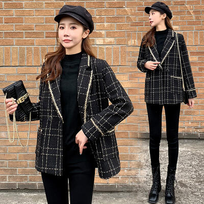 【送料無料】ツイード ジャケット アウター レディース コート きれいめ カジュアル 長袖 羽織 テーラードジャケット おしゃれ 可愛い エレガント フェミニン かっこいい 大きいサイズ チェック柄