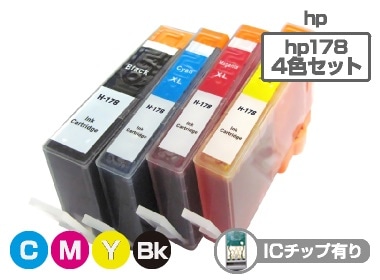 HPHP178XL-4PK 4色マルチパック増量版(CR281AA)10セット HP(ヒューレットパッカード) 互換インクカートリッジ プリンターインク HP178 ICチップ残量検知対応