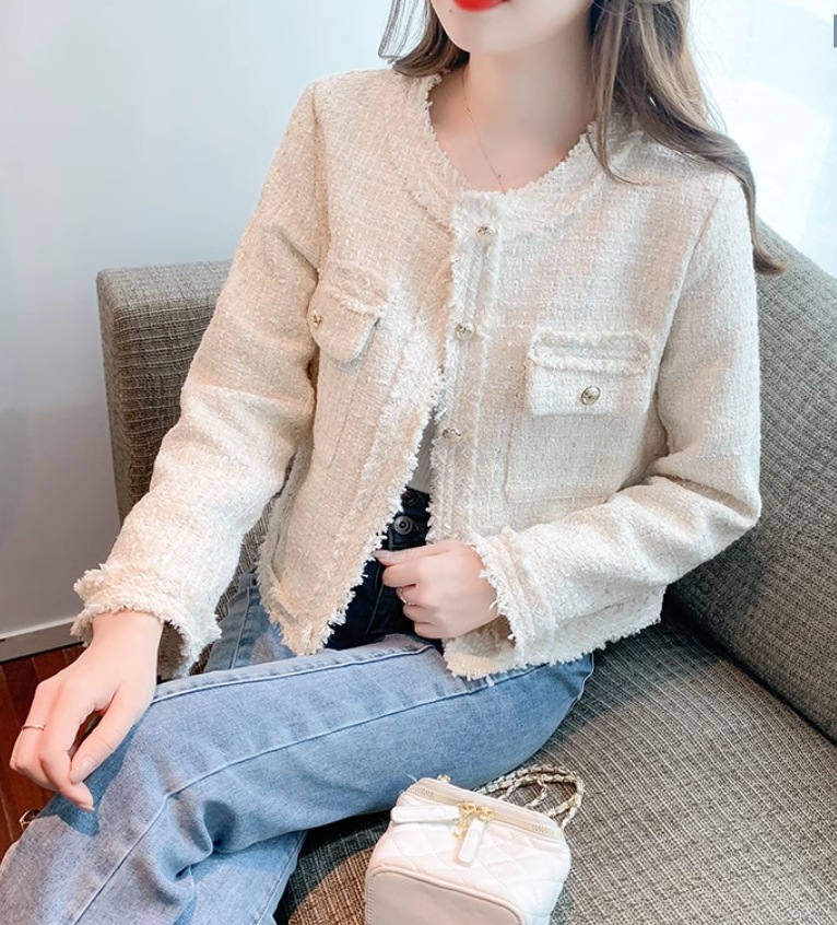 アウター デート モテアイテム ジャケット ツイード素材 長袖 千鳥格子 コットン 大人可愛い きれいめ 上品 おしゃれ かっこいい 大人可愛い ラブリー キュート ガーリー クール モード系