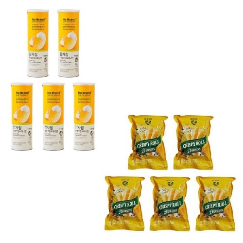 ノーブランドポテトチップスサワークリームオニオン160g x 5個+クリスピロール21曲220g x 5個学校オフィスタンビールームスナック