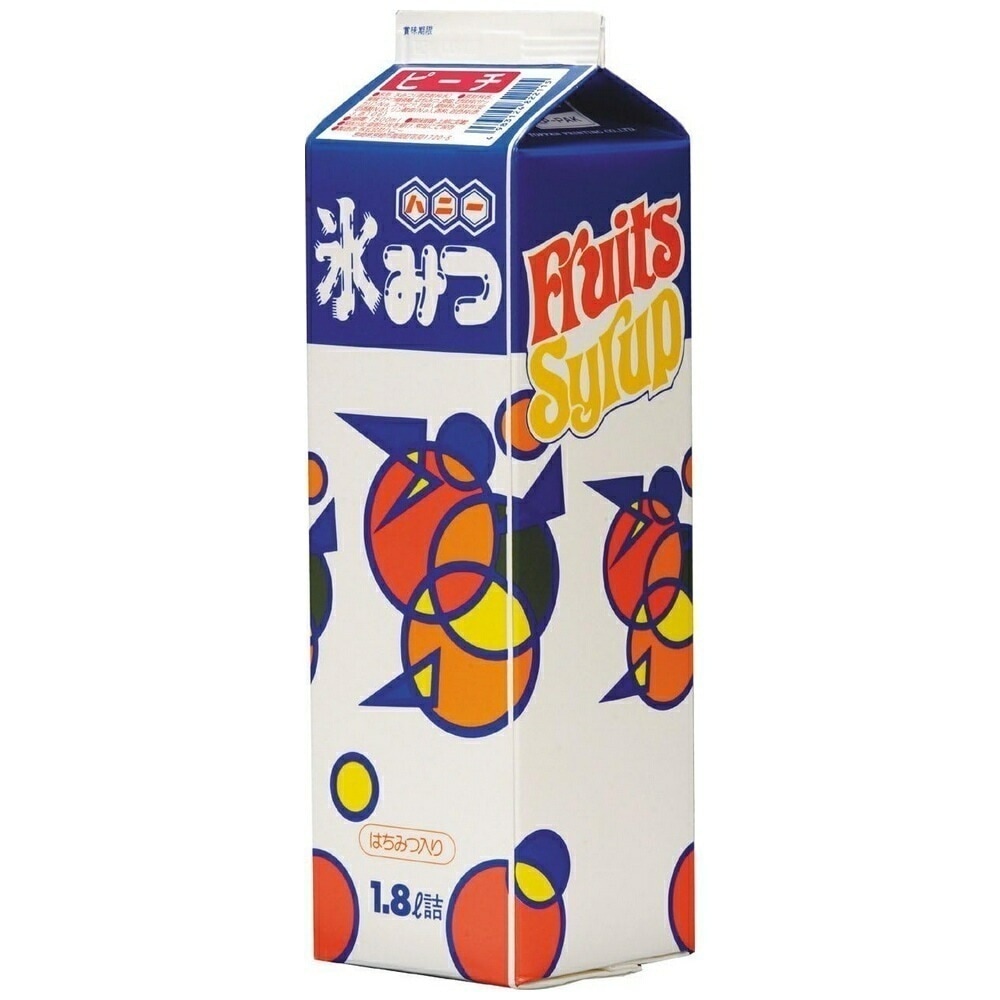 ハニー　氷みつ　Aタイプ　ピーチ　1.8L×8本入【メーカー直送・代引き不可・時間指定不可・沖縄離島不可】