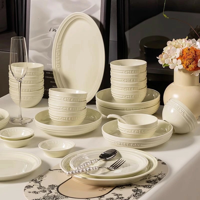 碗 セット 家庭用 高級感 軽やか 奢華 デザイン 食器 松露ホワイト