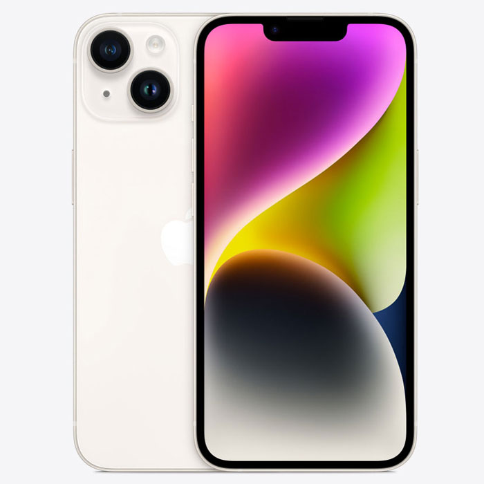 iPhone14 本体 SIMフリー 256GB 5G 衛星経由の緊急SOS デュアルカメラシステム eSIM ガラスフィルム特典 14-256wh-a07h8