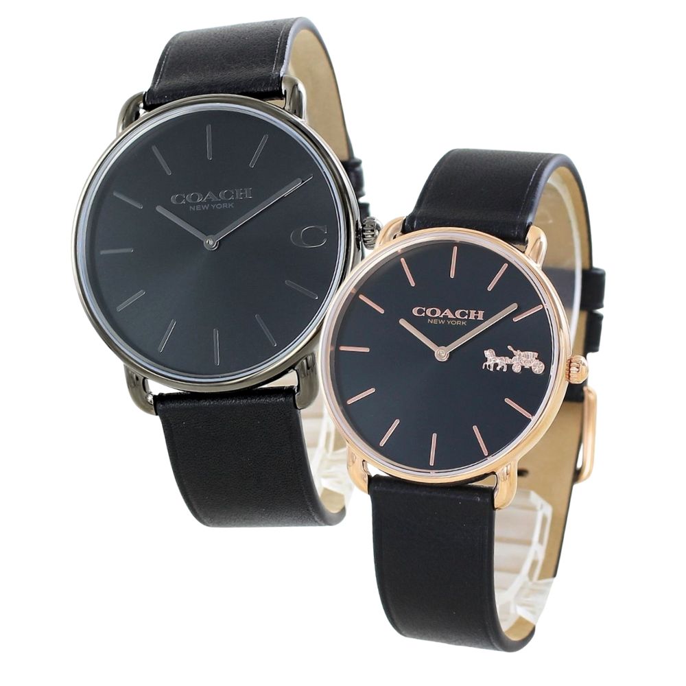 コーチ ペアウォッチ ペア 腕時計 ペア腕時計 手表 お揃い カップル おしゃれ シンプル 革ベルト ブラック 夫婦 両親 結婚祝い 誕生日 プレゼント 結婚記念日 ペアギフト おすすめ クリスマス