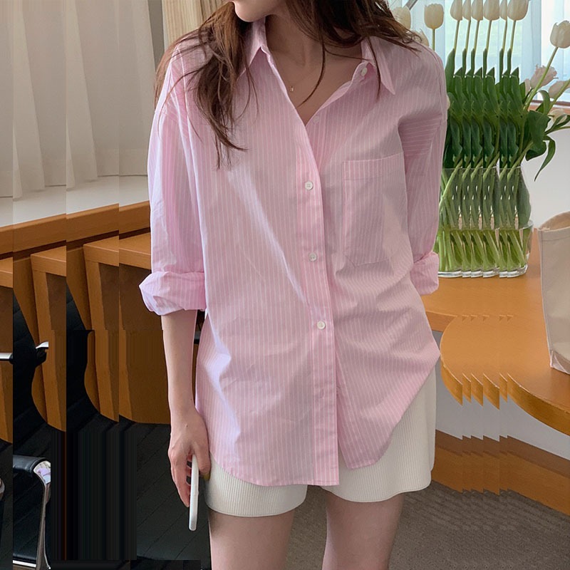 トップス シャツ ブラウス 袖あり 長袖 襟付き 大人可愛い きれいめ シンプル カジュアル 大人 上品 おしゃれ お洒落 大人女子 こなれ感 春 夏 秋 2023 10代 20代 30代 40代