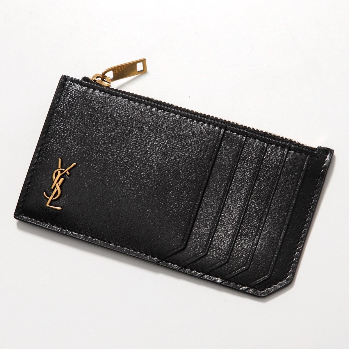 SAINT LAURENT サンローラン コインケース 629899 02G0W レディース メンズ カサンドラロゴ カードケース フラグメントケース レザー ミニ財布 1000/NERO