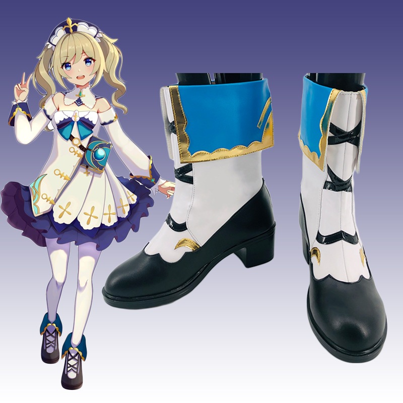 原神西風の祈り神官・バーバラコス靴 コスプレ靴修復