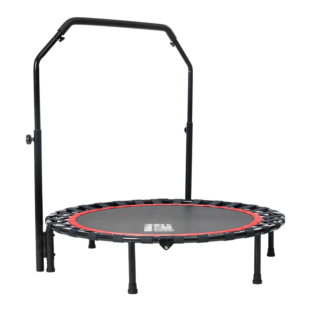 【国内発送】A 85補助手すり付き トランポリン 耐荷重110kg 102cm ゴム ダイエット器具 健康器具 折りたたみ おもちゃ エクササイズ フィットネス 室内運動 あそび 家庭用 子供用 大人
