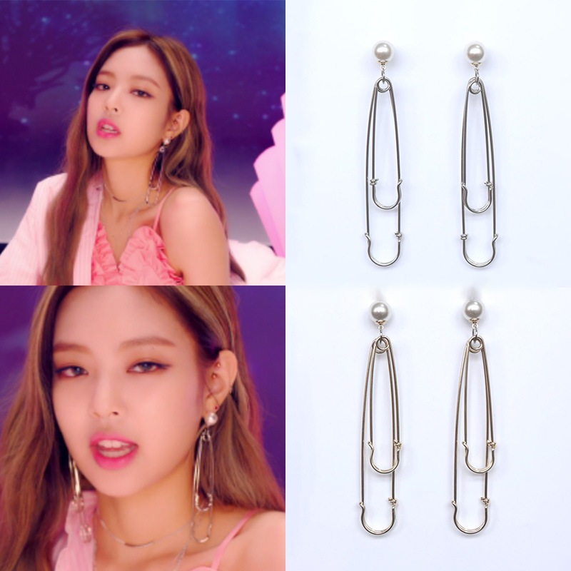 [BLACKPINK ジェニー着用]1 4 スウェイ ミー パール ドロップ イヤリング/韓国ジュエリー女性アクセサリー 韓国ファッション