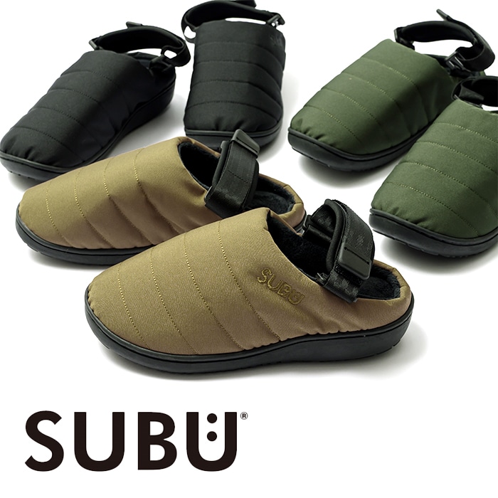 正規商品 [スブ] SUBU サンダル 難燃 NANNEN+H 起毛 暖かい 防寒 サンダル 冬ストラップ 冬 靴 ブラック アウトドア ギフト 男女兼用