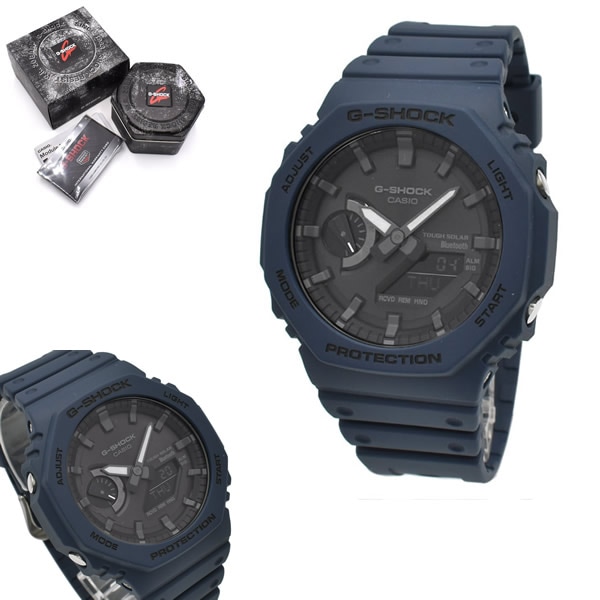 腕時計 G-SHOCK Gショック GA-B2100-2A ANALOG-DIGITAL 2100 Series Bluetooth 腕時計 ウォッチ メンズ ブラック ブルー
