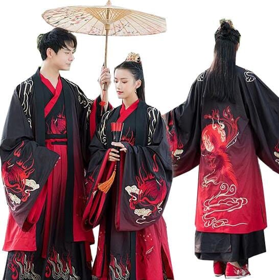 男女兼用漢服唐装鳳凰刺繍 2点セット レディースファッション ワンピース 8,195円