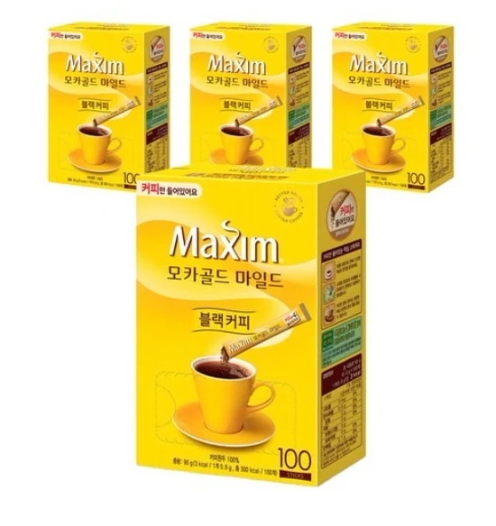 マキシムモカゴールドマイルドブラックコーヒー豆コーヒースティック0.9g 100個入り4セット