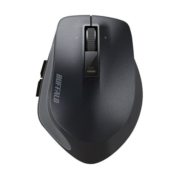 （まとめ） バッファロー 無線 BlueLEDプレミアムフィットマウス Mサイズ ブラック BSMBW500MBK 1個 5セット