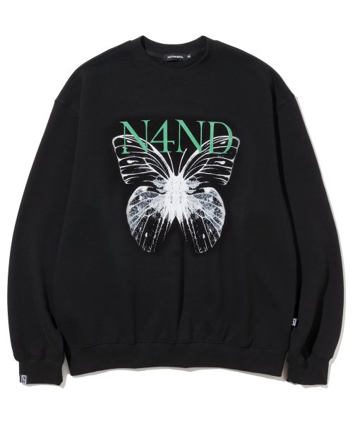 Stuffed Butterfly Crewneck - Black