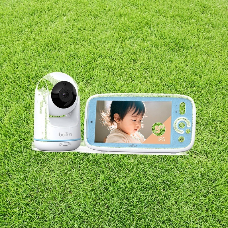 【2026 新登場 1080p 高清・WiFi 不要・5 インチの大画面】BOIFUNベビーモニター 見守りカメラ 双方向通話 みまもりカメラ 温度検知 ベビーセンサー 出産祝いに最適 モニター 夜間