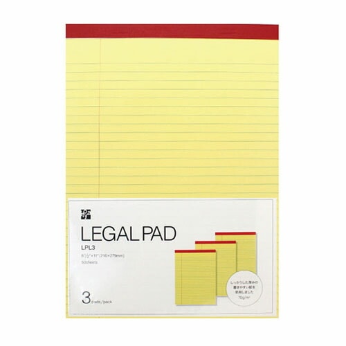 （まとめ買い）伊東屋 リーガルパッドL 両面罫線入 3冊入 LPL3 [x3]