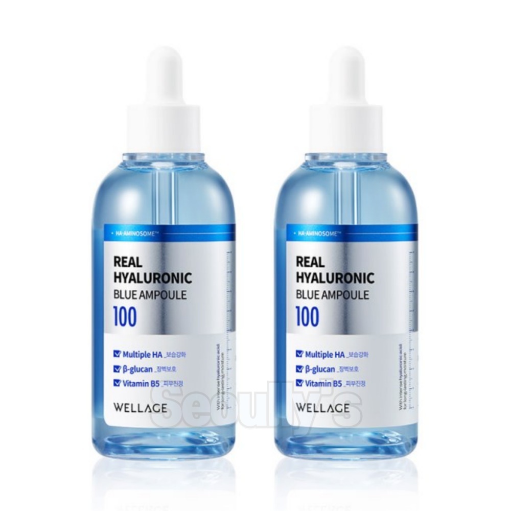 リアルヒアルロニックブルー100アンプル 美容液, 100ml 2ea