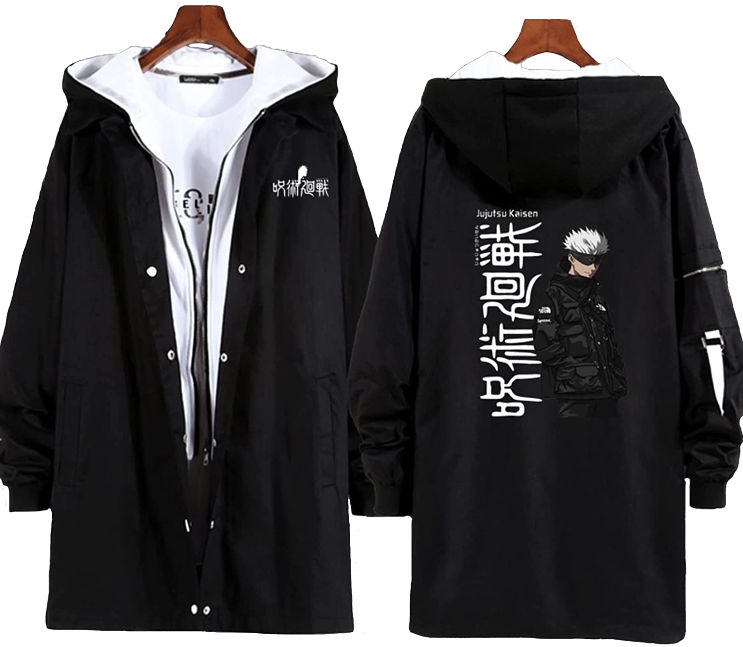 アニメ柔術海戦ウインドブレーカーコート3Dパターン五条悟コスプレジャケットカジュアル日本の長袖トレ