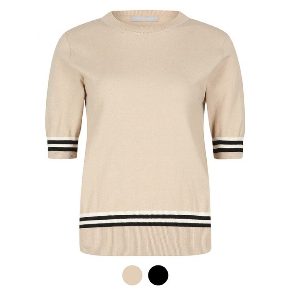 [アナルドバシーニ] (アナルドバシーニ) ラインカラー半袖ニット (AX03KP44W)