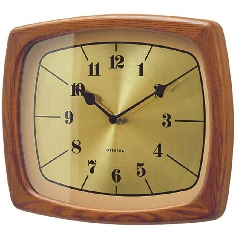 インターフォルム 【完売】 壁掛け時計 お待たせ ウッドフレーム 北欧 レトロ 見やすい シンプル Enoch 掛け時計