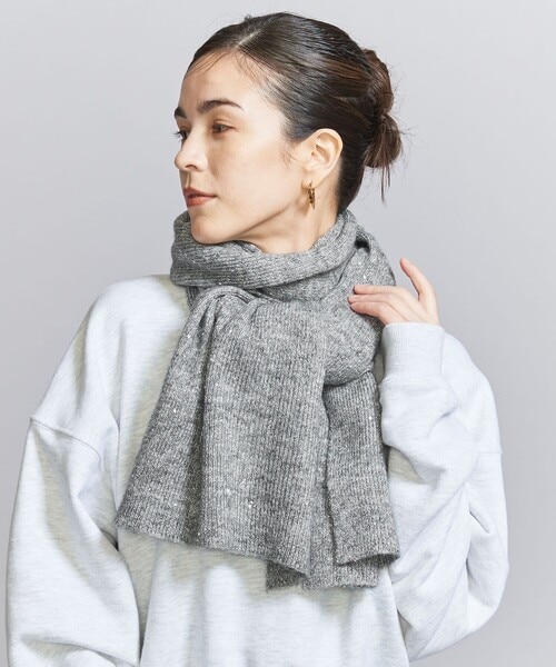 [最安値挑戦]ストール スパンコール ニット ストール レディース