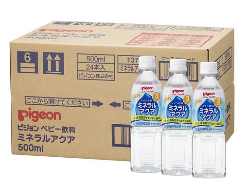 ピジョン ミネラルアクア (ペットボトル) ベビー 子ども のみもの 【電解質 水分補給】 水 500ML×24本