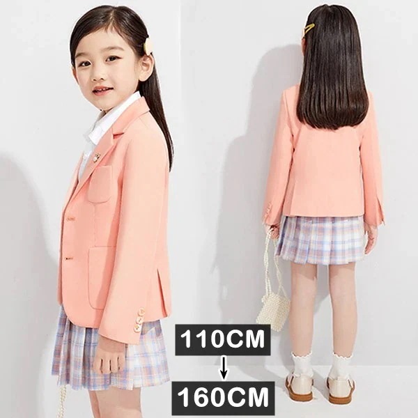 卒業式 スーツ 女の子 小学生 入学式 スーツ キッズスーツ 女児スーツ オレンジ ジャケット スカート フォーマルスーツ かわいい 七五三 入学式 結婚式 キッズ フォーマル ガール 卒園式 入園式