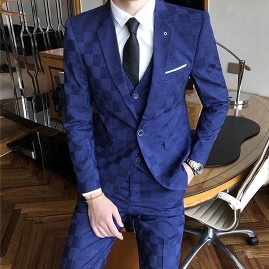 スリーピーススーツスリムスーツ3ピースフレッシャーズメンズスーツビジネススーツ礼服1