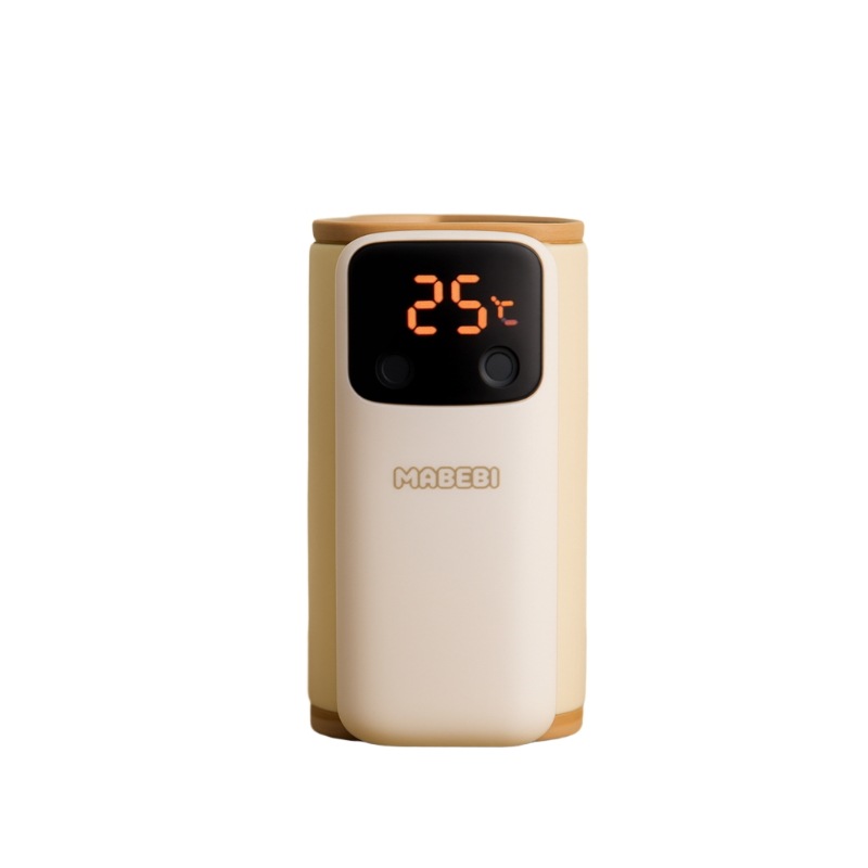 マベビー 携帯用 ボトルウォーマー 238g軽量 USB 高速充電 6段階温度調節 保温 哺乳瓶 ミルク 母乳